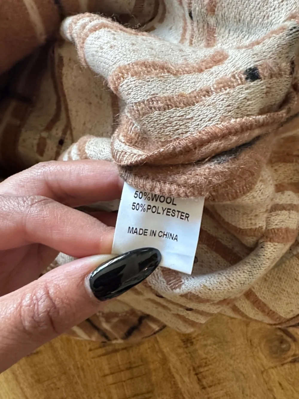 Little Lies Plaid Shacket Jacket in Camel Brown check 50% wool blend NEW NWT